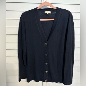 Tory Burch navy Simone cardigan
